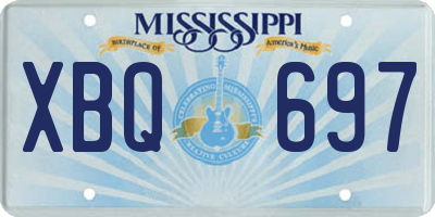 MS license plate XBQ697