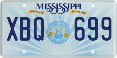 MS license plate XBQ699