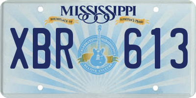 MS license plate XBR613