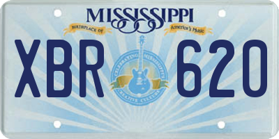 MS license plate XBR620