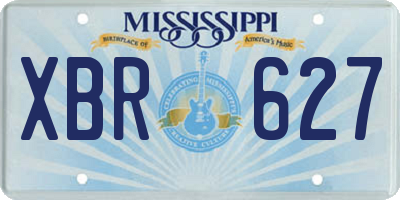 MS license plate XBR627