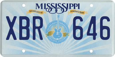 MS license plate XBR646