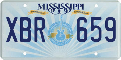 MS license plate XBR659