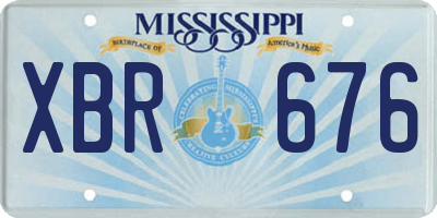MS license plate XBR676