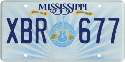 MS license plate XBR677