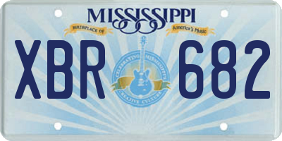 MS license plate XBR682