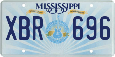 MS license plate XBR696