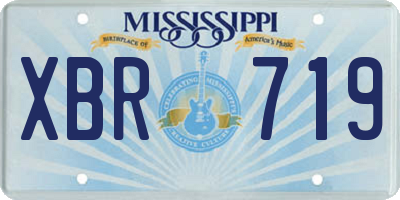 MS license plate XBR719
