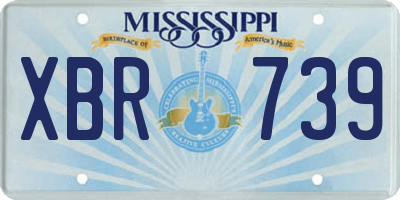 MS license plate XBR739