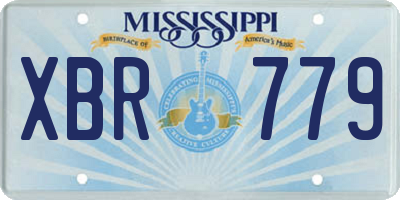 MS license plate XBR779