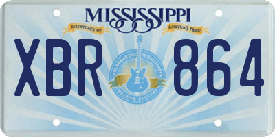 MS license plate XBR864