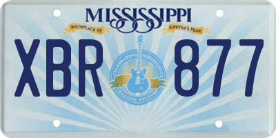 MS license plate XBR877