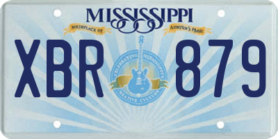 MS license plate XBR879