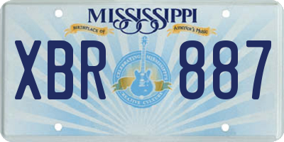 MS license plate XBR887