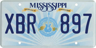 MS license plate XBR897