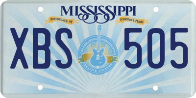 MS license plate XBS505
