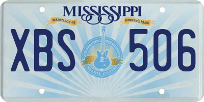 MS license plate XBS506