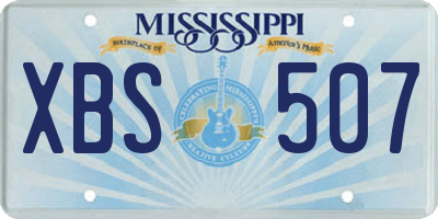 MS license plate XBS507