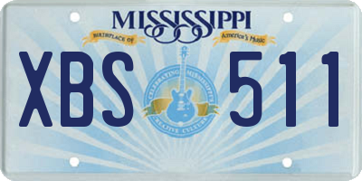 MS license plate XBS511