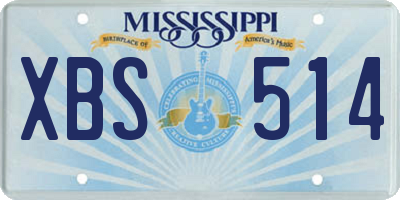 MS license plate XBS514