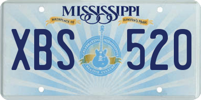 MS license plate XBS520