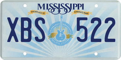 MS license plate XBS522