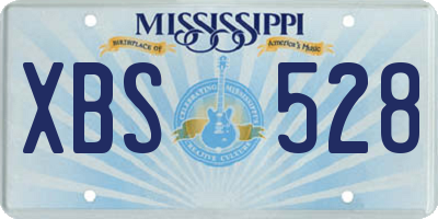 MS license plate XBS528