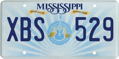 MS license plate XBS529