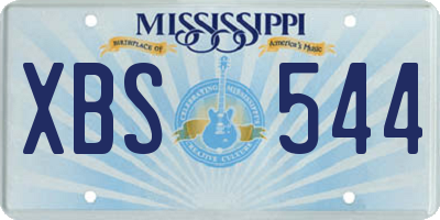 MS license plate XBS544