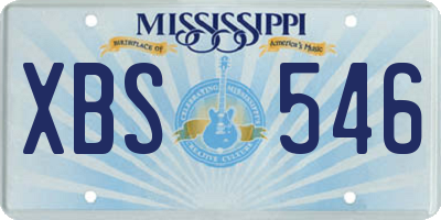 MS license plate XBS546