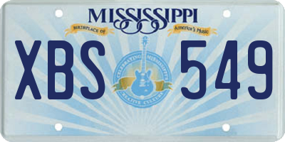 MS license plate XBS549