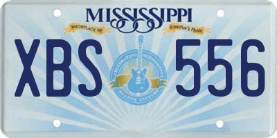 MS license plate XBS556