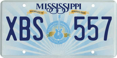 MS license plate XBS557