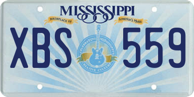 MS license plate XBS559