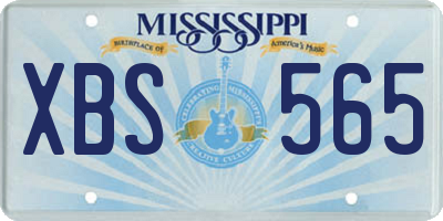 MS license plate XBS565