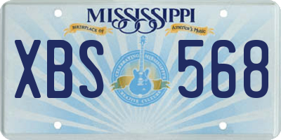 MS license plate XBS568