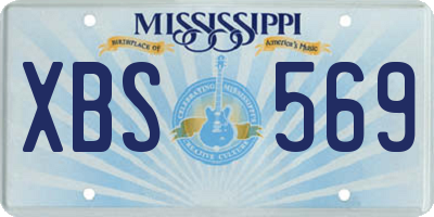 MS license plate XBS569