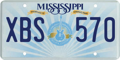 MS license plate XBS570