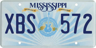 MS license plate XBS572