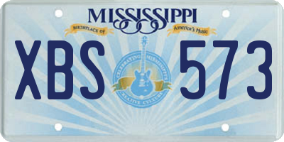 MS license plate XBS573