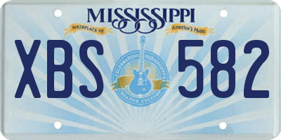 MS license plate XBS582