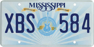 MS license plate XBS584