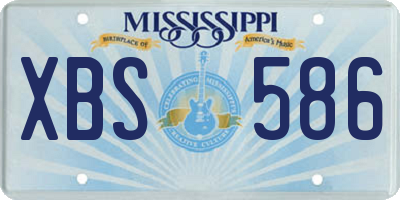 MS license plate XBS586