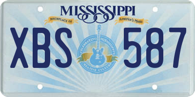MS license plate XBS587