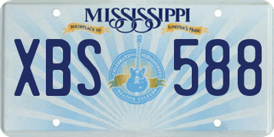 MS license plate XBS588