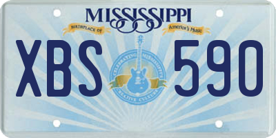 MS license plate XBS590
