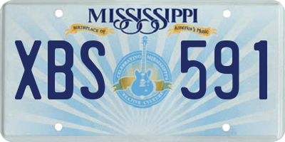 MS license plate XBS591