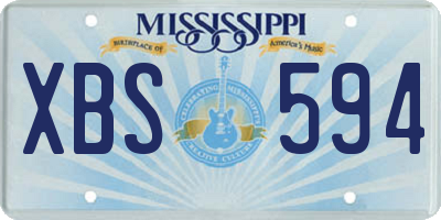 MS license plate XBS594