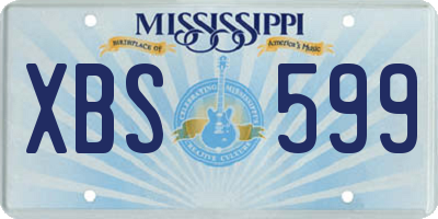 MS license plate XBS599