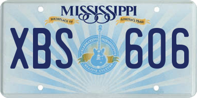 MS license plate XBS606